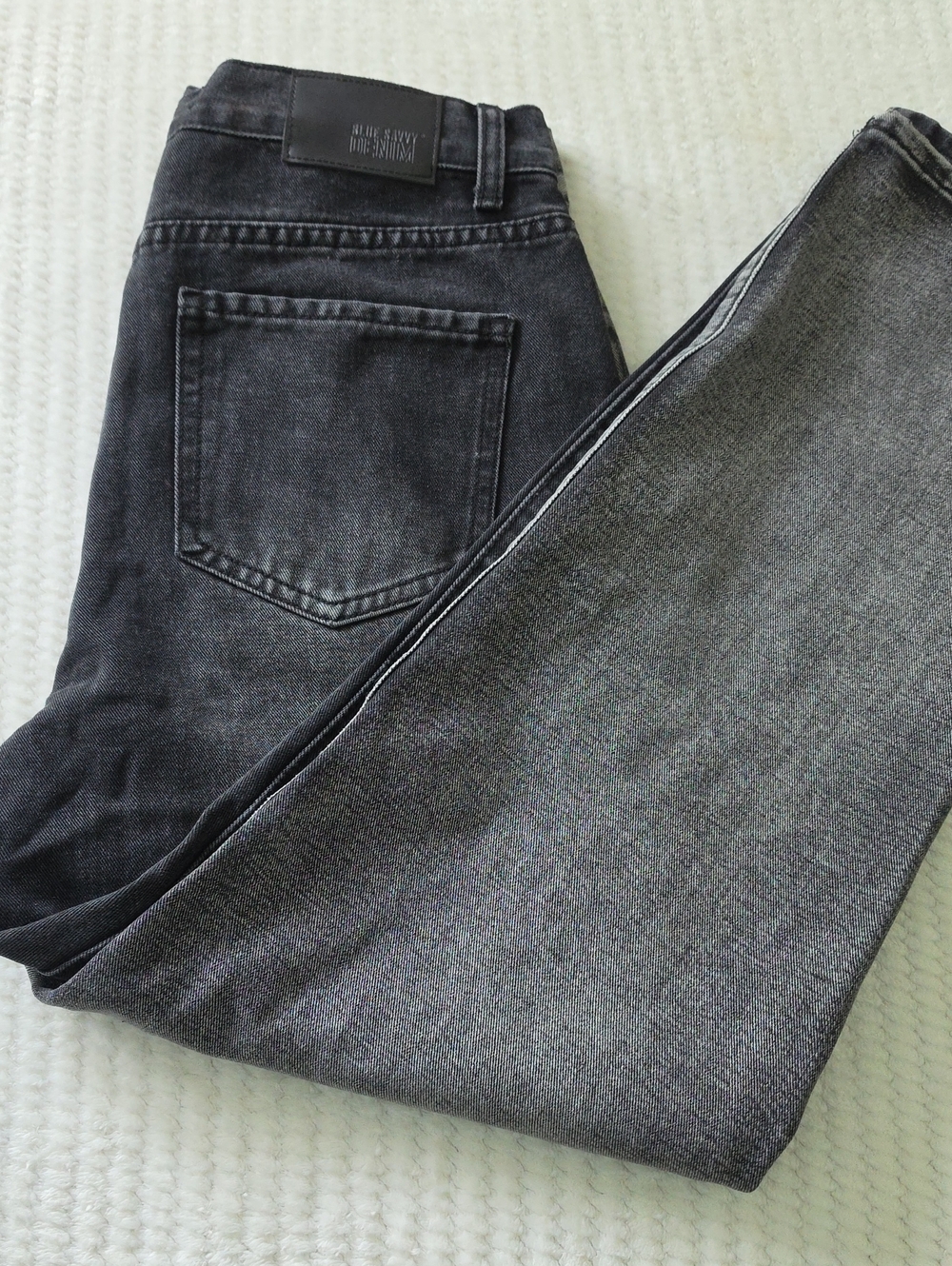 Blue Savvy Mom Fit  Washed Black Gray Jeans Brand New
